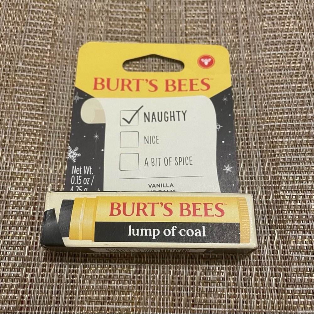 Burt’s Bees “Lump of Coal” Vanilla lip balm